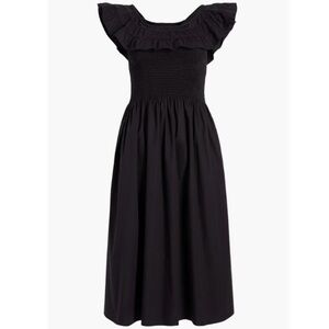 Hill House Home - Akilah Midi Dress Cotton
Black Poplin Size US Small - Pristine